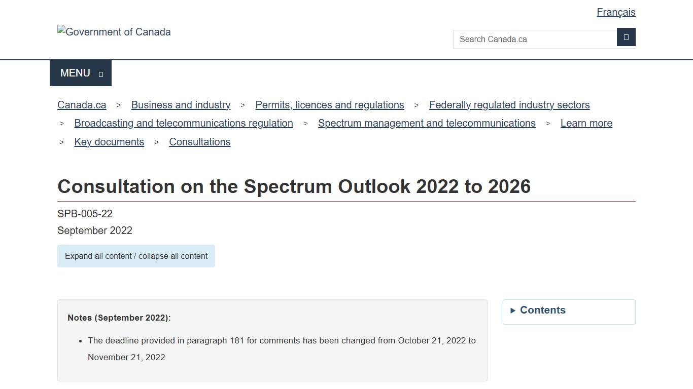Consultation on the Spectrum Outlook 2022 to 2026