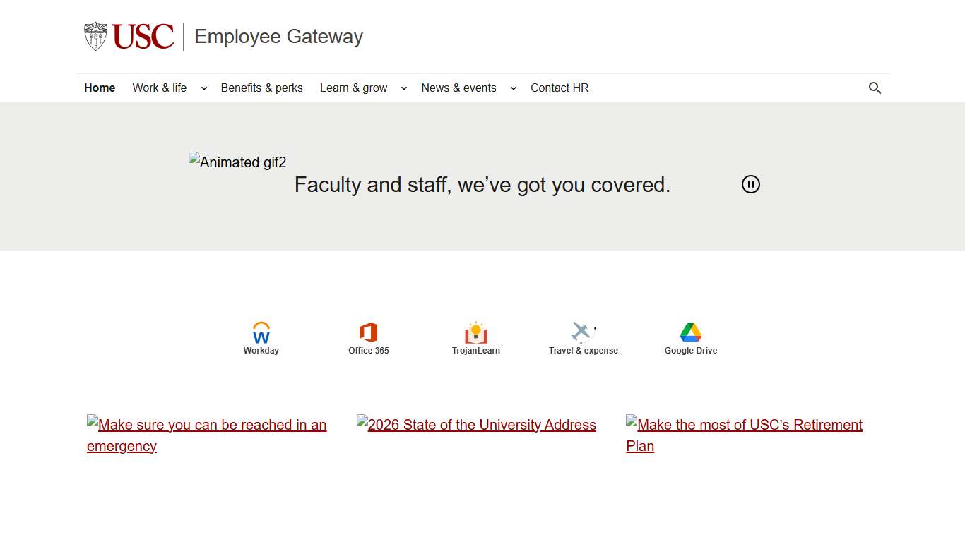 Homepage - Employee Gateway